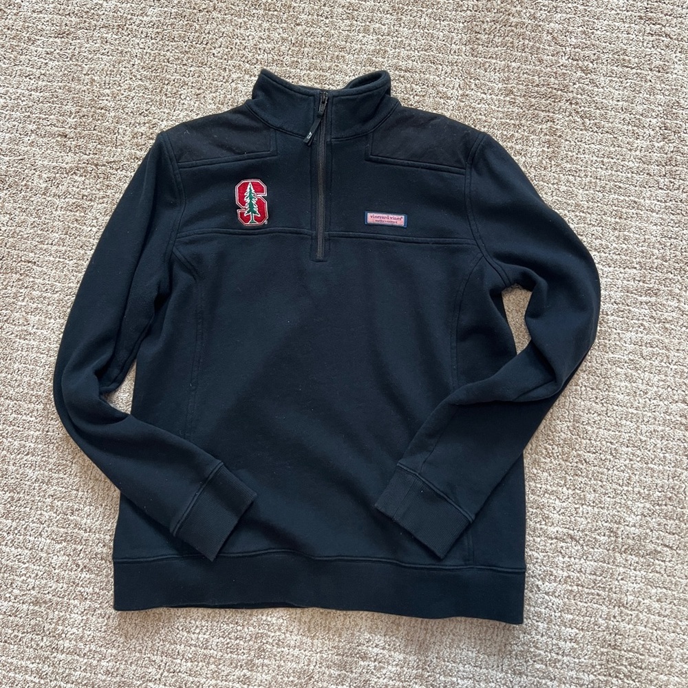 Stanford Vineyard Vines Embroidered Quarter Zip GREAT QUALITY